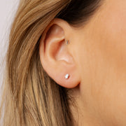 Boucles d'oreilles diamants naturels ovales 0.20 carat or jaune Marcella